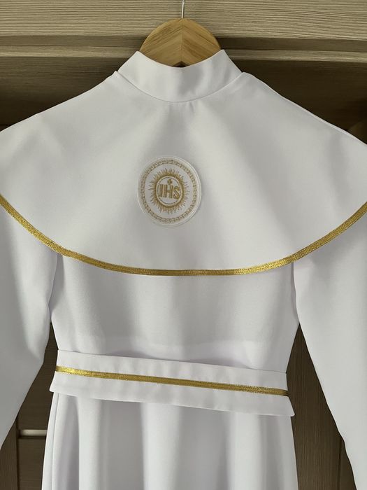 Alba do I Komunii Świetej roz. 152 piękna z kokardą+ halka