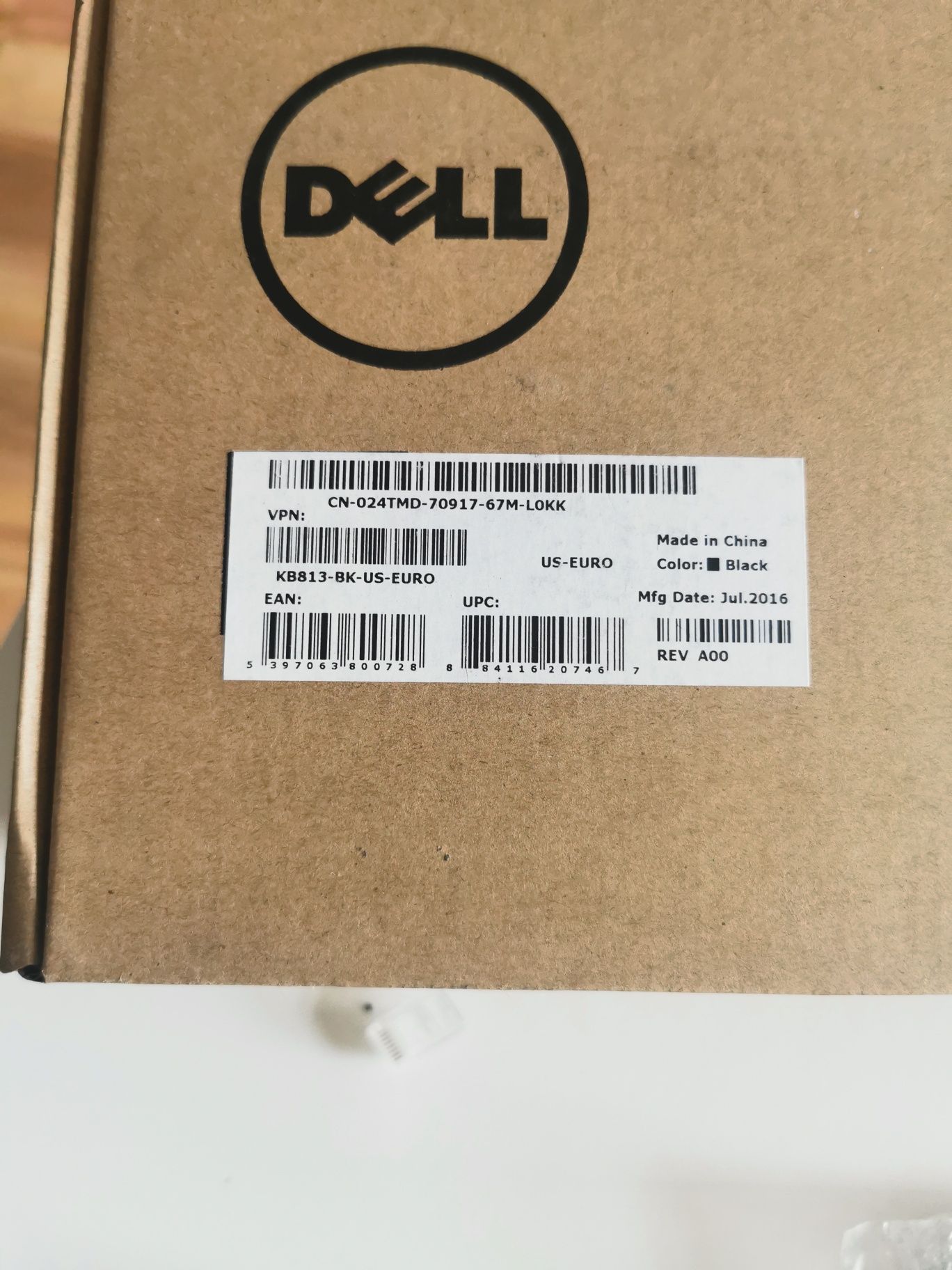 Klawiatura z palmrestem+ przewodową mysz Dell kb813