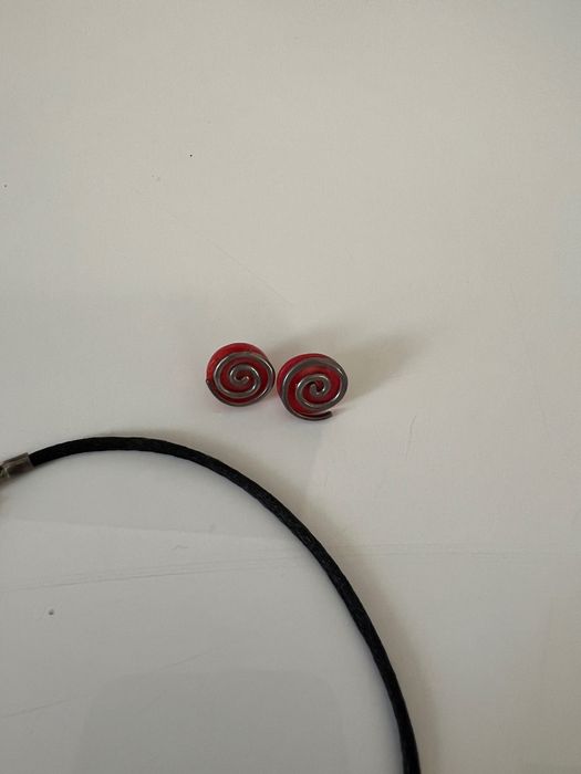 Piękny, spójny zestaw biżuterii – kolczyki, bransoletka i naszyjnik