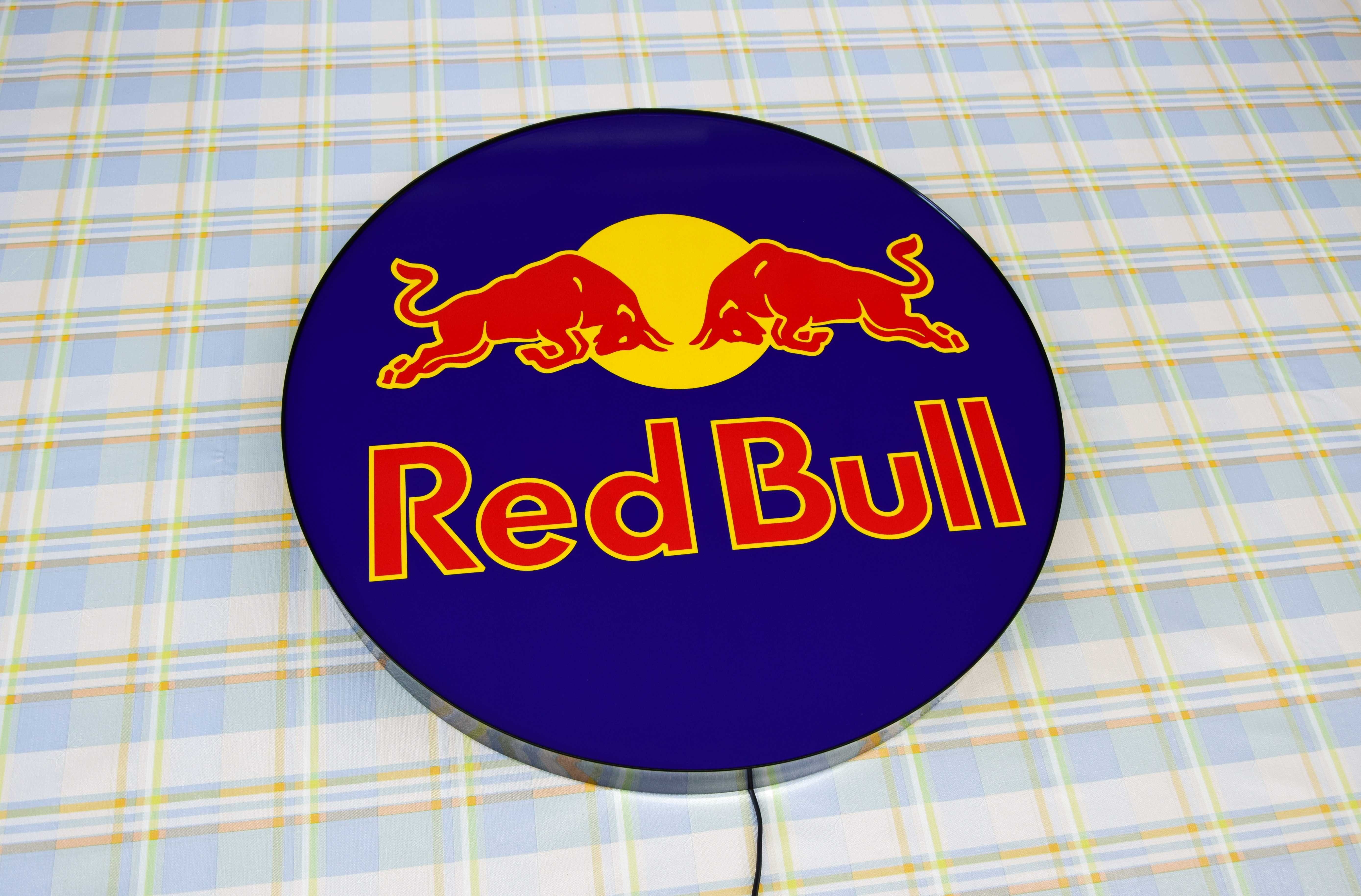 LED Neon RED BULL, Podświetlana reklama, Logo świecące 3D, Prezent