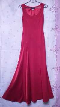 Платье вечернее, красное + шифоновая накидка