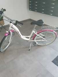 Rower Kands biało-różowy 24cali
