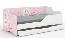 Łóżko dziecięce LILU 160x80 z GRAFIKĄ - Szuflada !