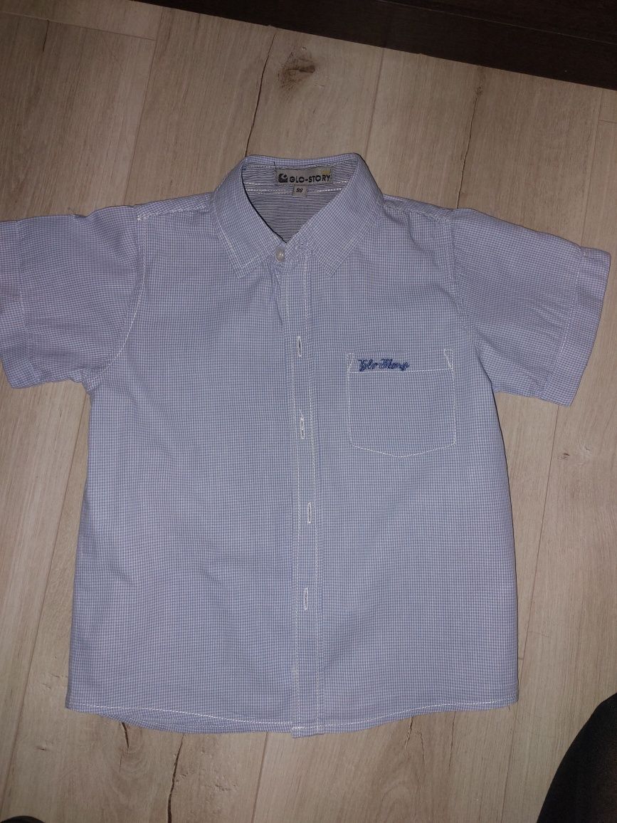 Chłopięca koszula na krótki rękaw , rozmiar 98, firmy glostory, kolor