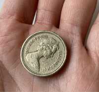 One Pound 1983 Elizabeth II unikat