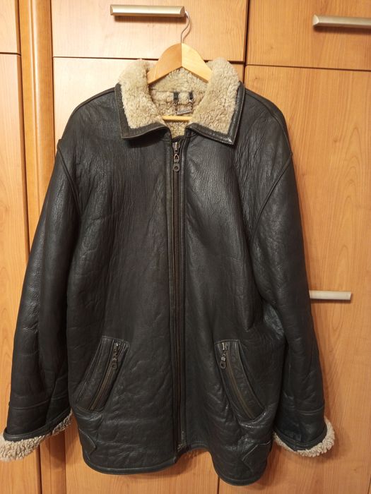 Дублёнка мужская натуральная кожа/натуральный мех размер L