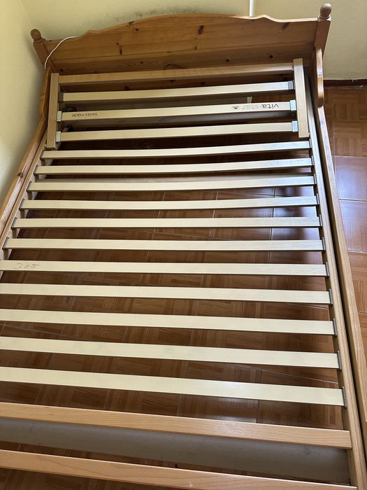 Cama + Estrado madeira