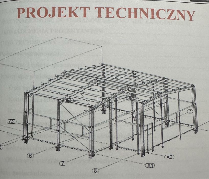 Konstrucja stalowa 11x18 6m wysokości ipe380 z projektem