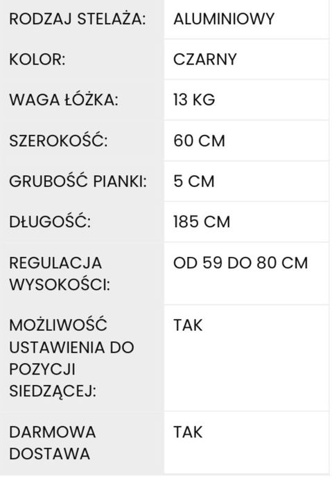 Łóżko do rzęs NOWE różowe i czarne