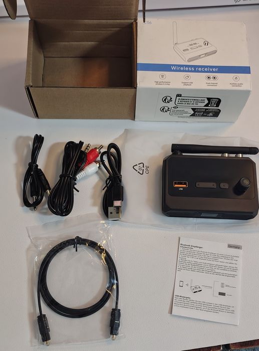 Bluetooth 5.3 аудіоприймач USB, RCA, AUX, Оптика.бездротовий, ресивер