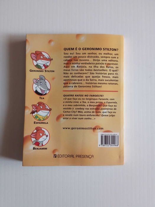 Livro "Quatro ratos no Faroeste", Geronimo Stilton