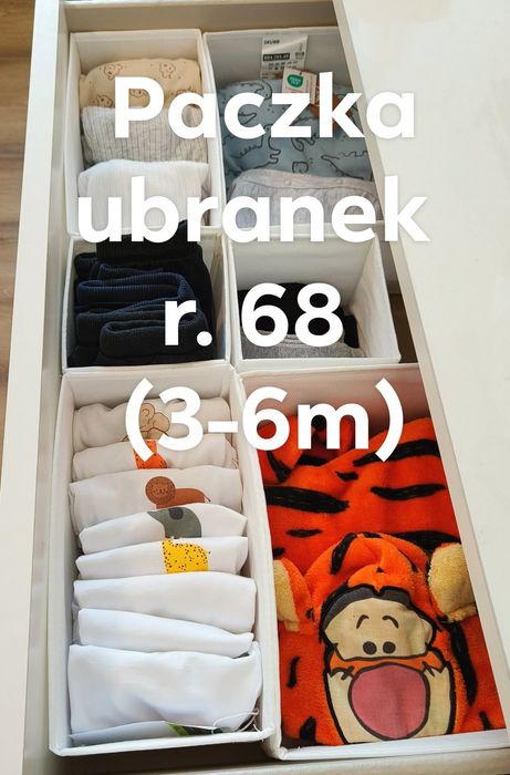 Wyprawka zestaw ubranek komplet dla chłopca 68 (3-6m)