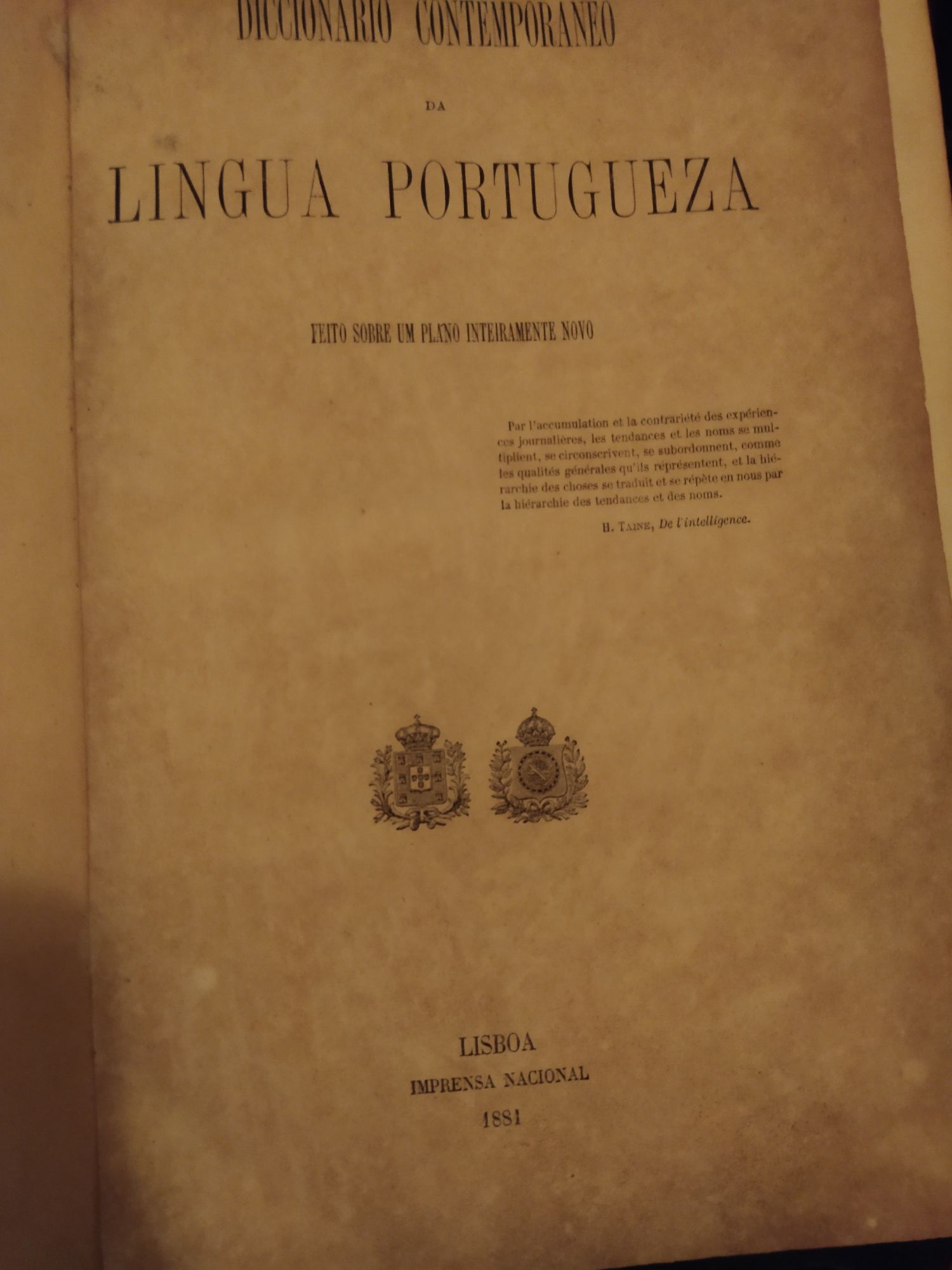 Dicionário Contemporâneo da Língua Portuguesa 1881 2 vol.