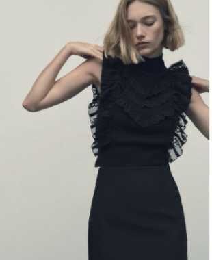 Чорна безрукавка zara