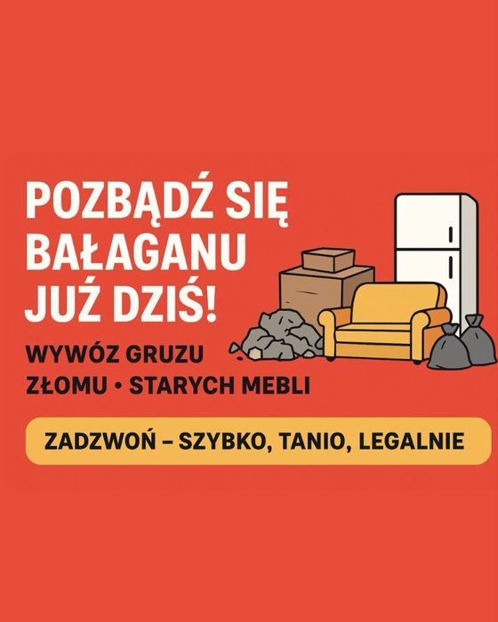Wywóz starych mebli gruzu złomu agd smieci
