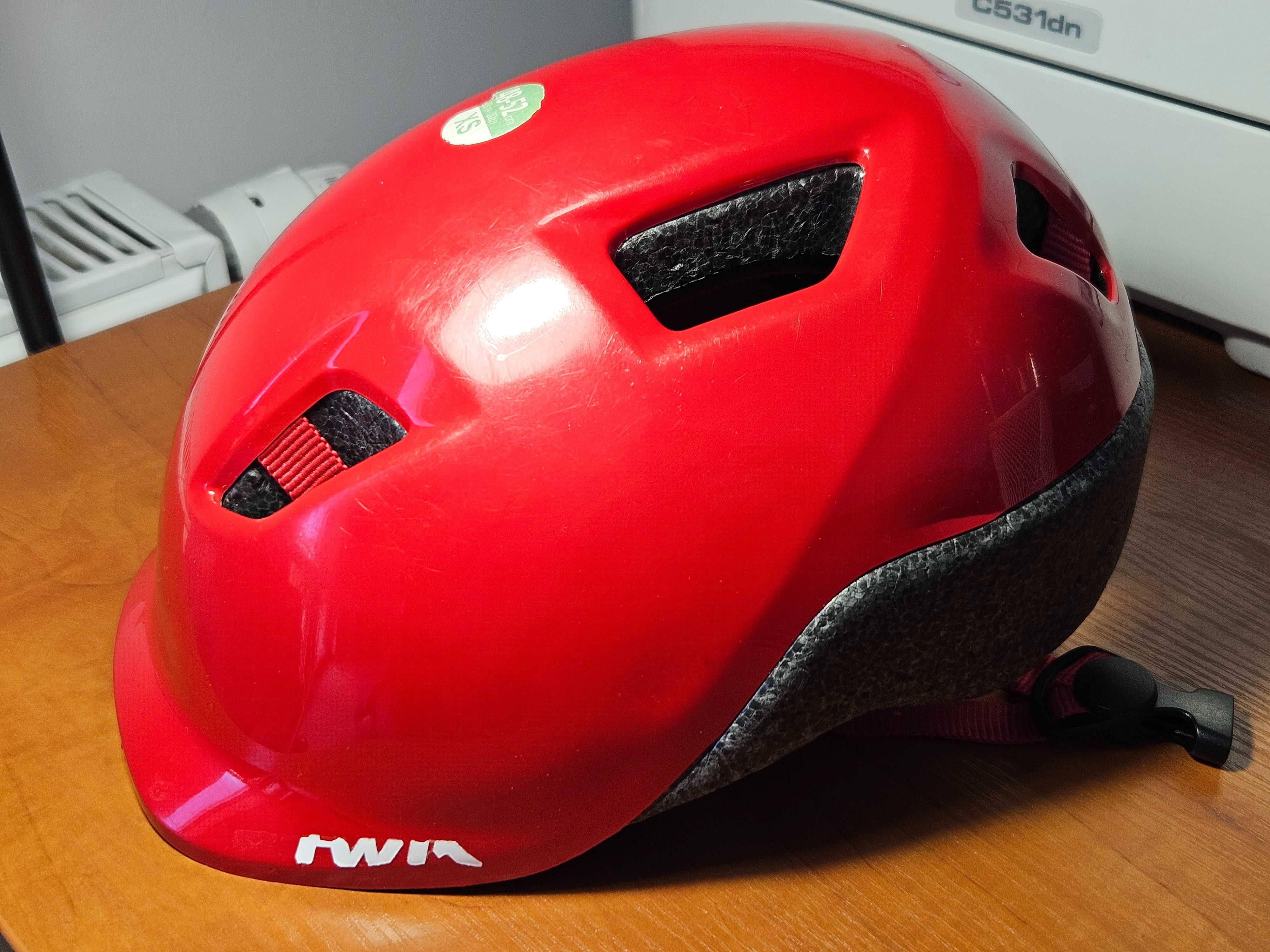 Kask rowerowy dziecięcy BTWIN XS 48-52 cm czerwony
