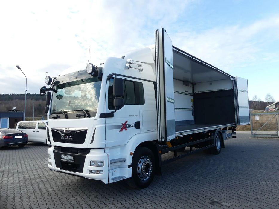 MAN TGM 18.290 / EURO 6 / KONTENER + WINDA / OTWIERANY BOK /  IZOTERMA / KAMERA COFANIA / Idealny stan / Sprowadzony /