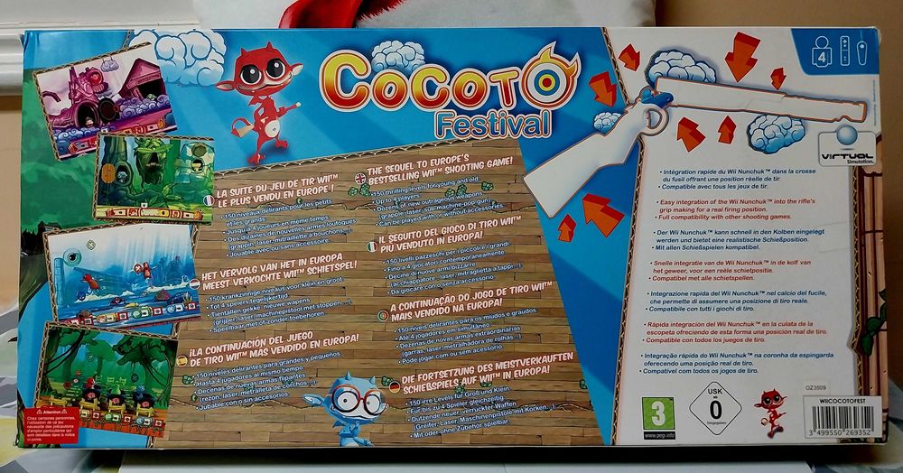 Cocoto Festival Rifle Pack Nintendo Wii Novo