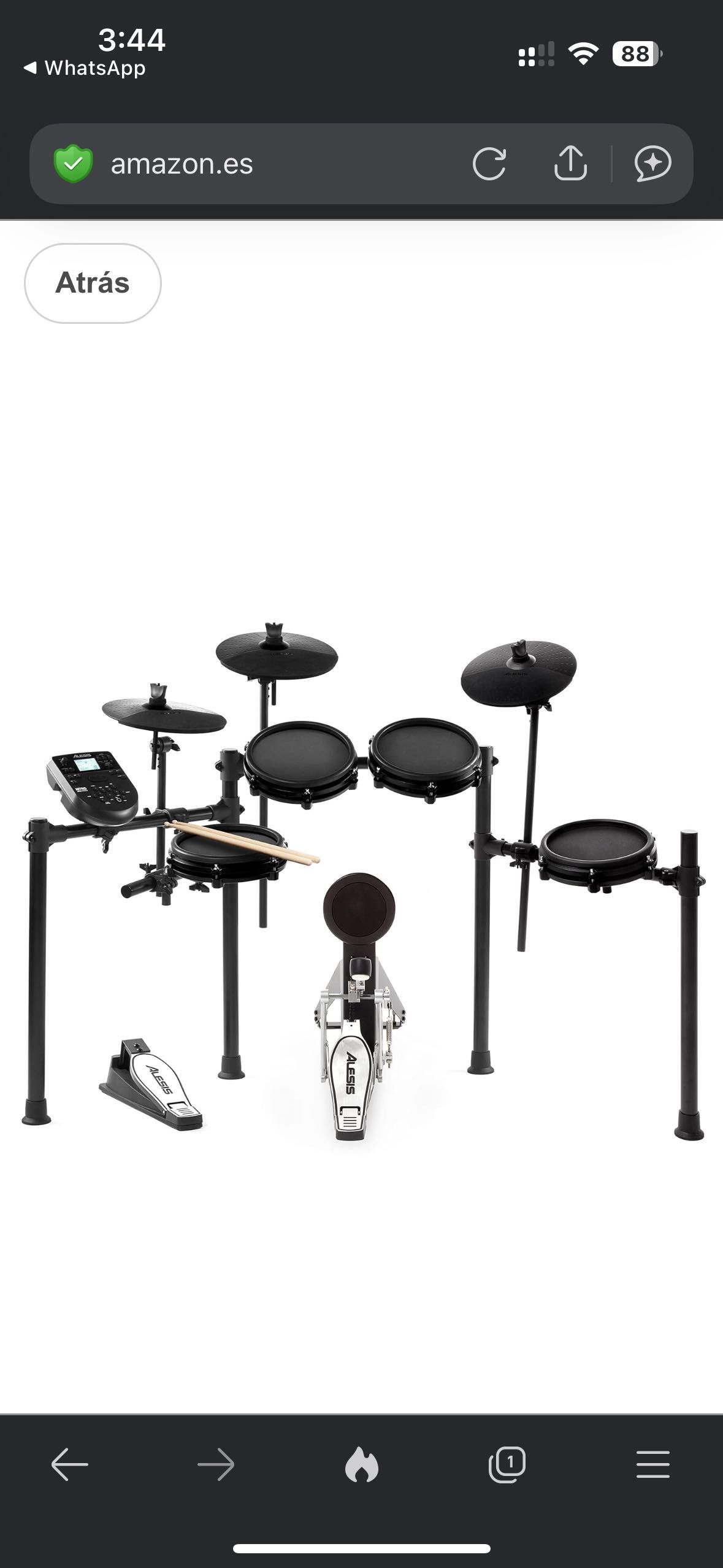 Bateria Eletronica: Alesis Drums Nitro Mesh Kit