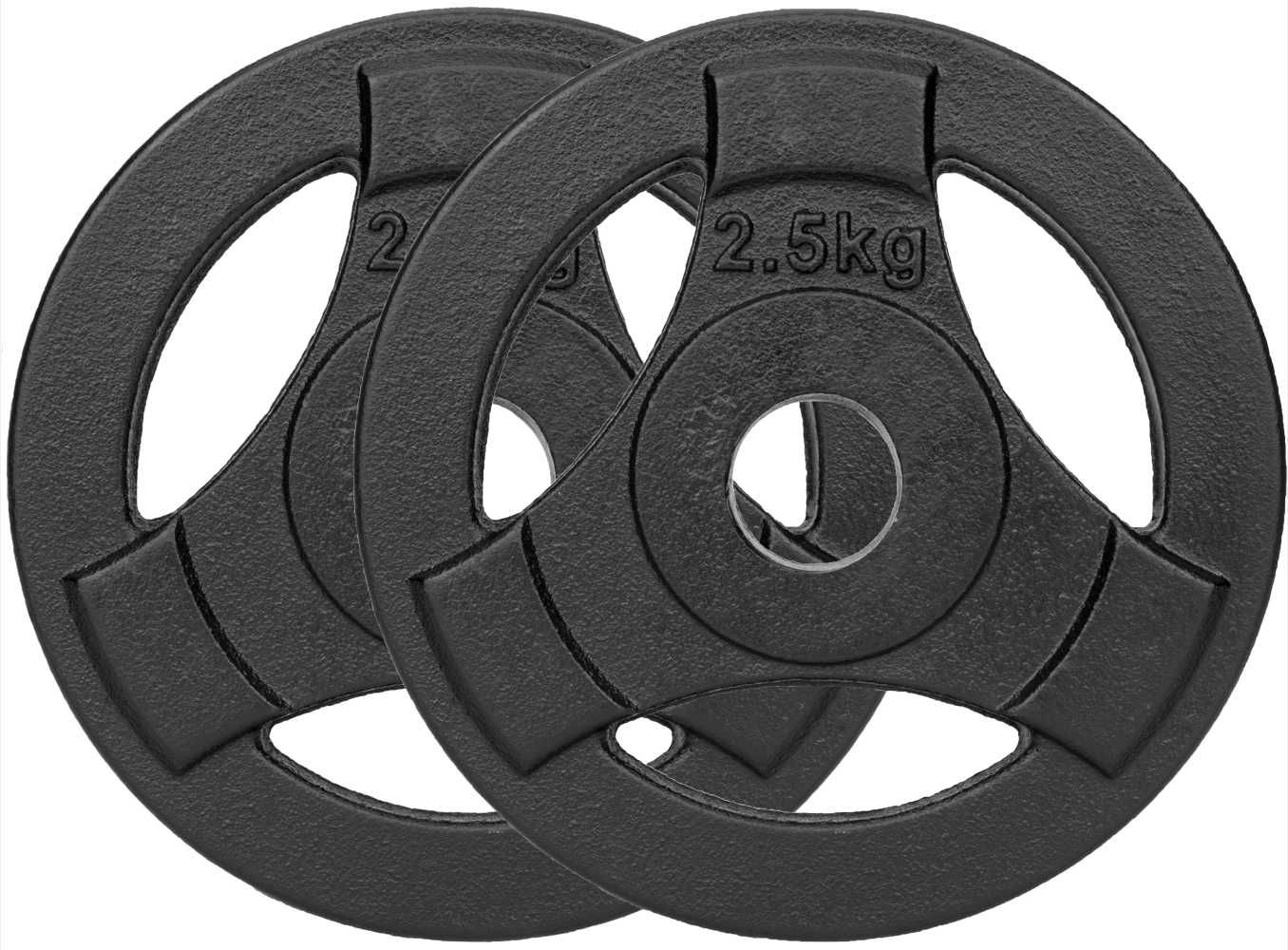 Obciążenie żeliwne zestaw 7,5kg 4 talerze 2x2,5kg + 2x1,25kg 28mm ŁDZ