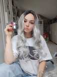 Peruka ombre WIG silver szara cosplay