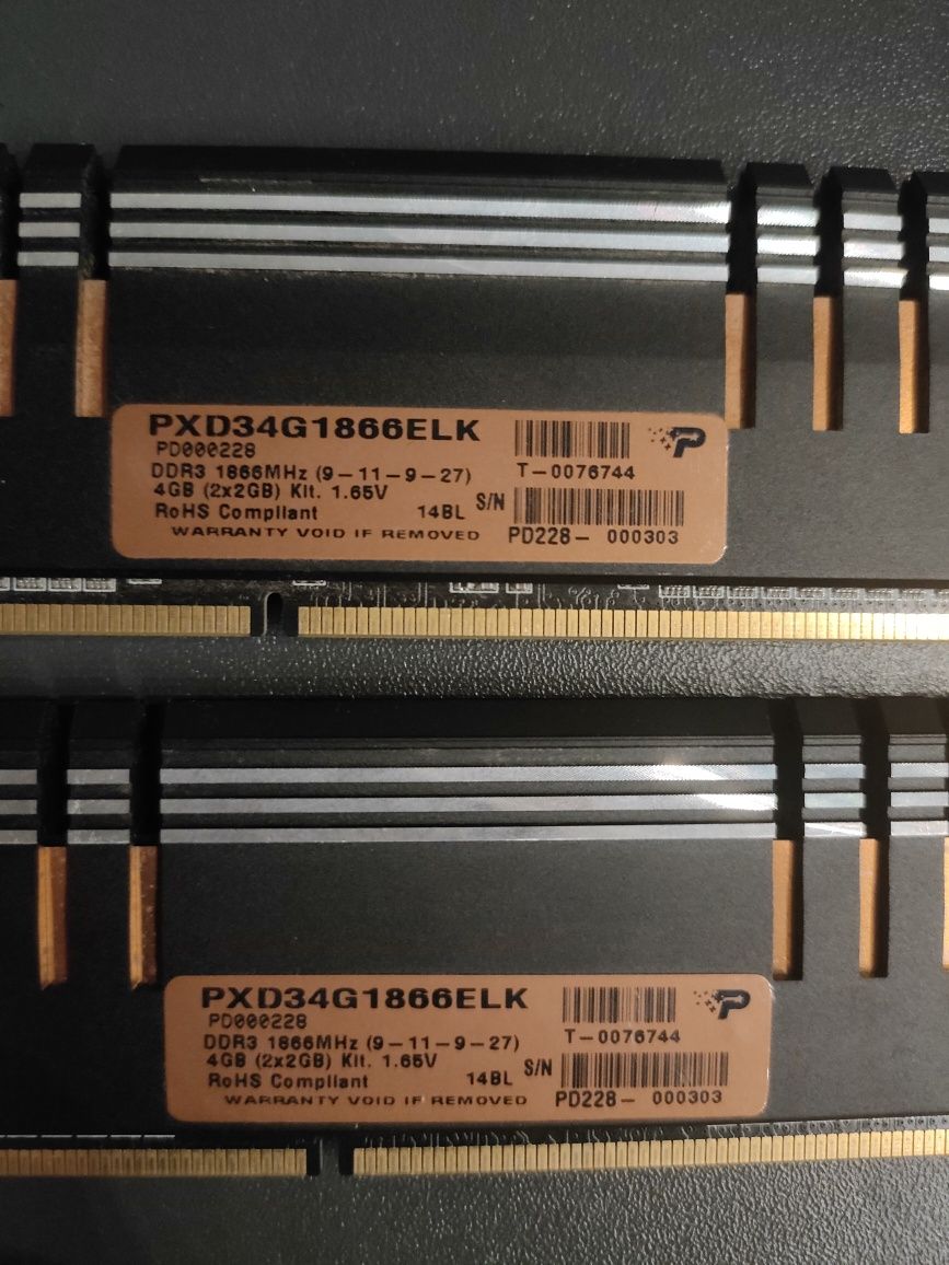 pamięć ram ddr3 2x2gb 1866mhz