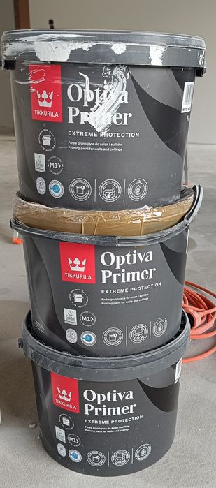 Tikkurila optiva primer baza A 9L 2 wiadra + pozostalosc
