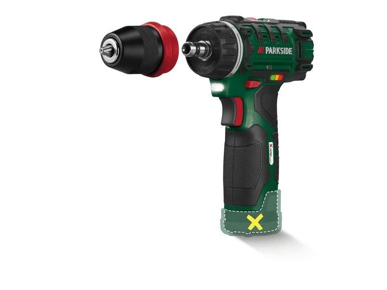 PARKSIDE® Wiertarko-wkrętarka akumulatorowa 12 V »PBSA 12 E4«,