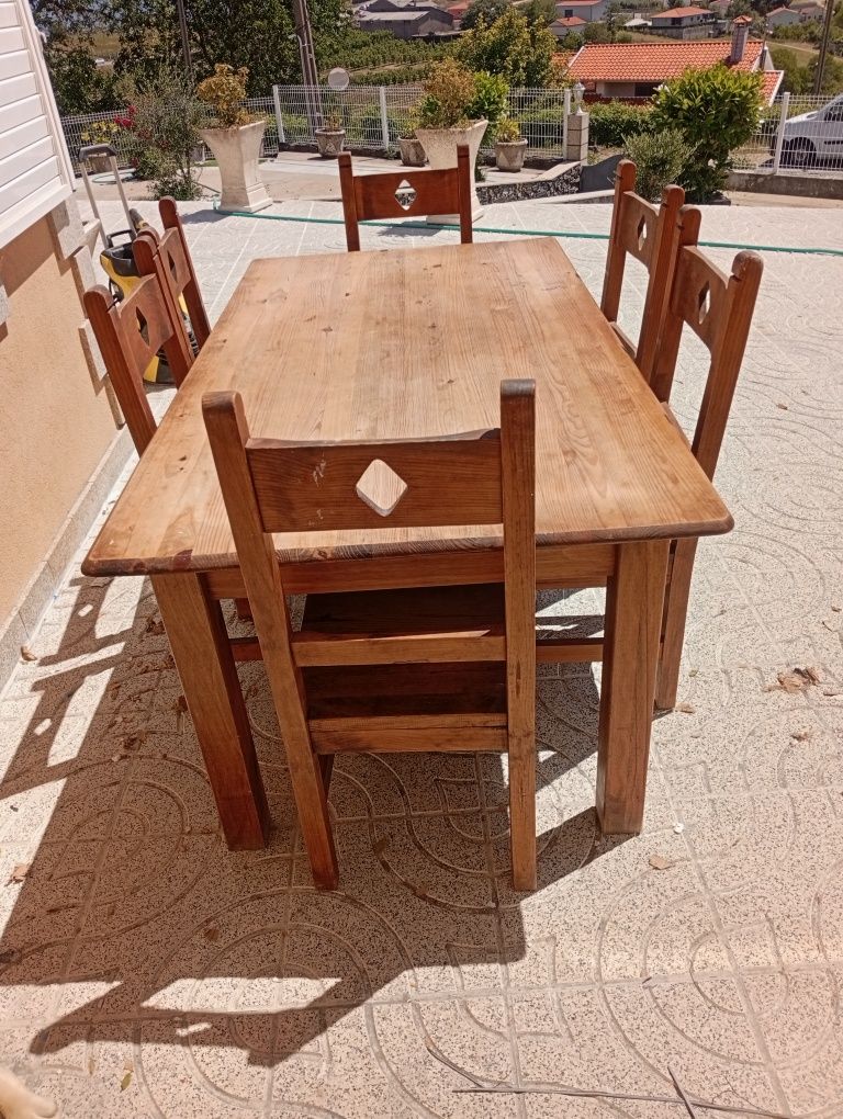 Mesa sala madeira maciça rústica