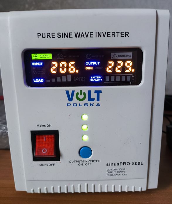 ДБЖ Volt Polska SINUS PRO 800 E 12/230V 500/800W