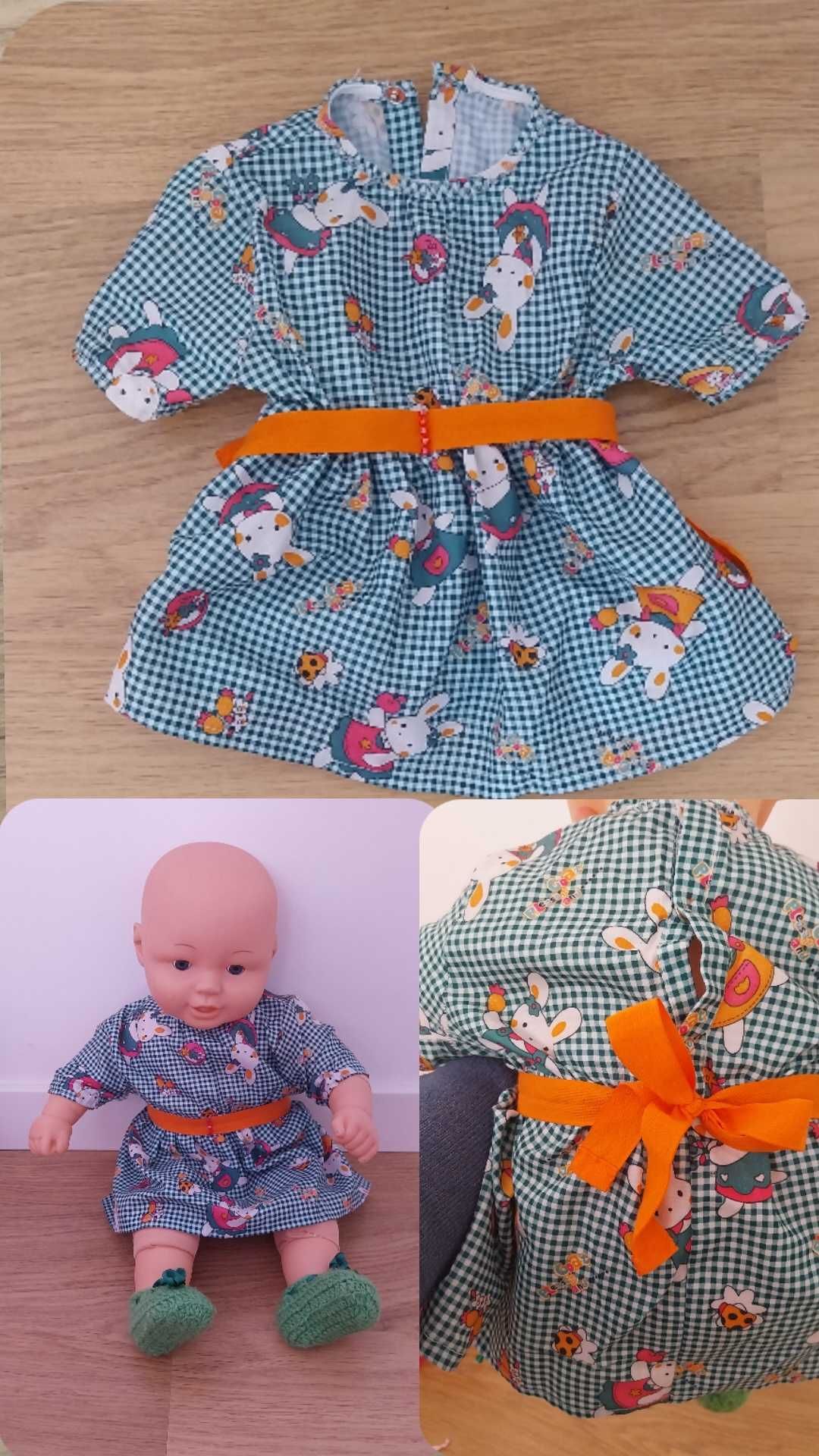 Boneca com 3 Conjuntos de Roupas extra - Usada em ótimo estado