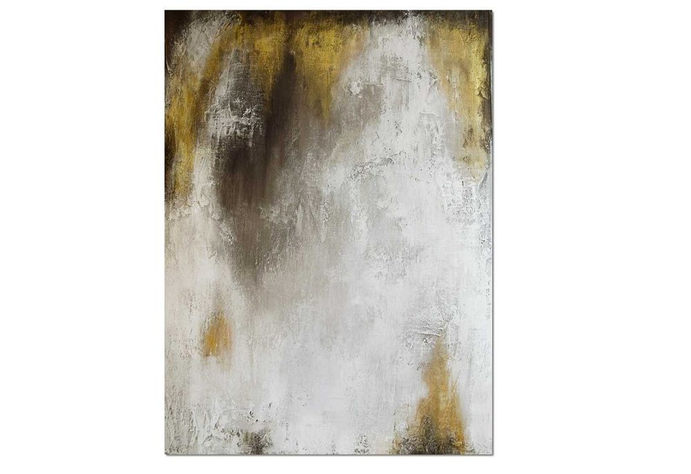 Gold rush 7, abstrakcja, nowoczesny obraz malowany na płótnie