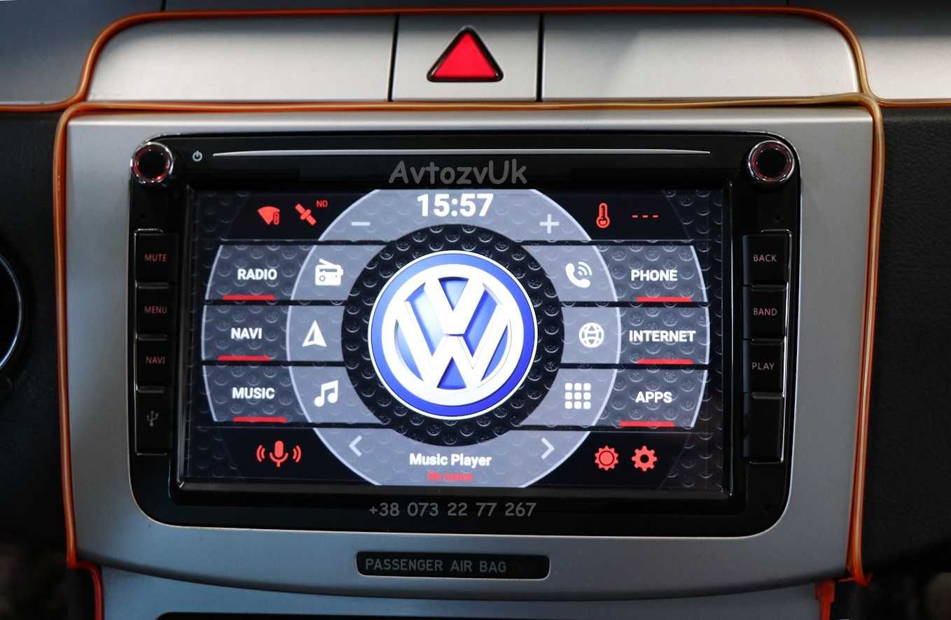 Магнитола VW Volkswagen Amarok Seat Skoda Android B6 B7 Passat Caddy