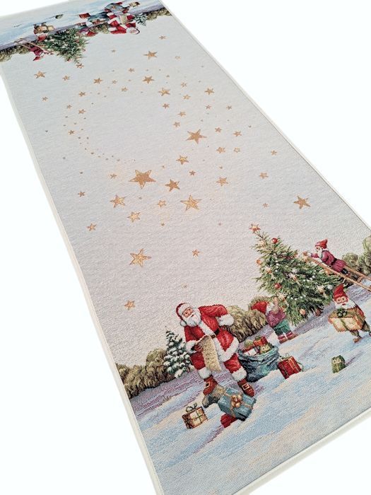 Bieżnik świąteczny gobelinowy 40x100 cm ze Świętym Mikołajem 1202