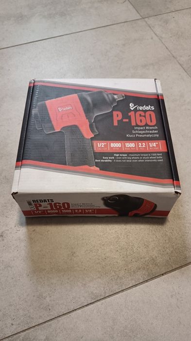 Klucz udarowy pneumatyczny  Redats P-160 1/2 1500nM Jak nowy Komplet