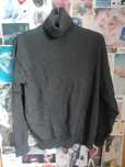 fiume italy grafitowy meski golf oversize 100% merino wool r. 52 L