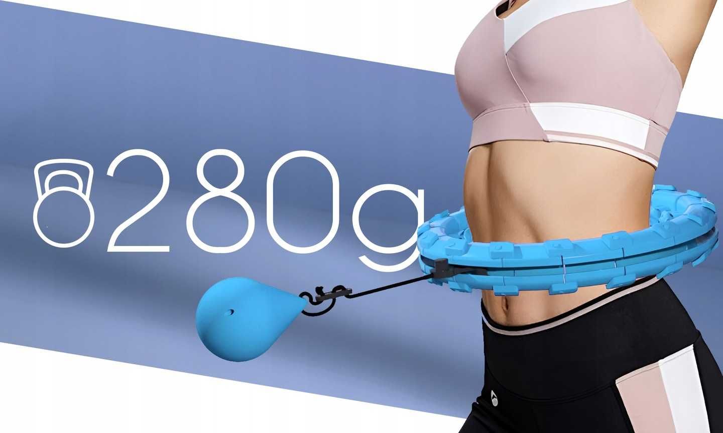 Hula hop z wypustkami niebieski 120cm