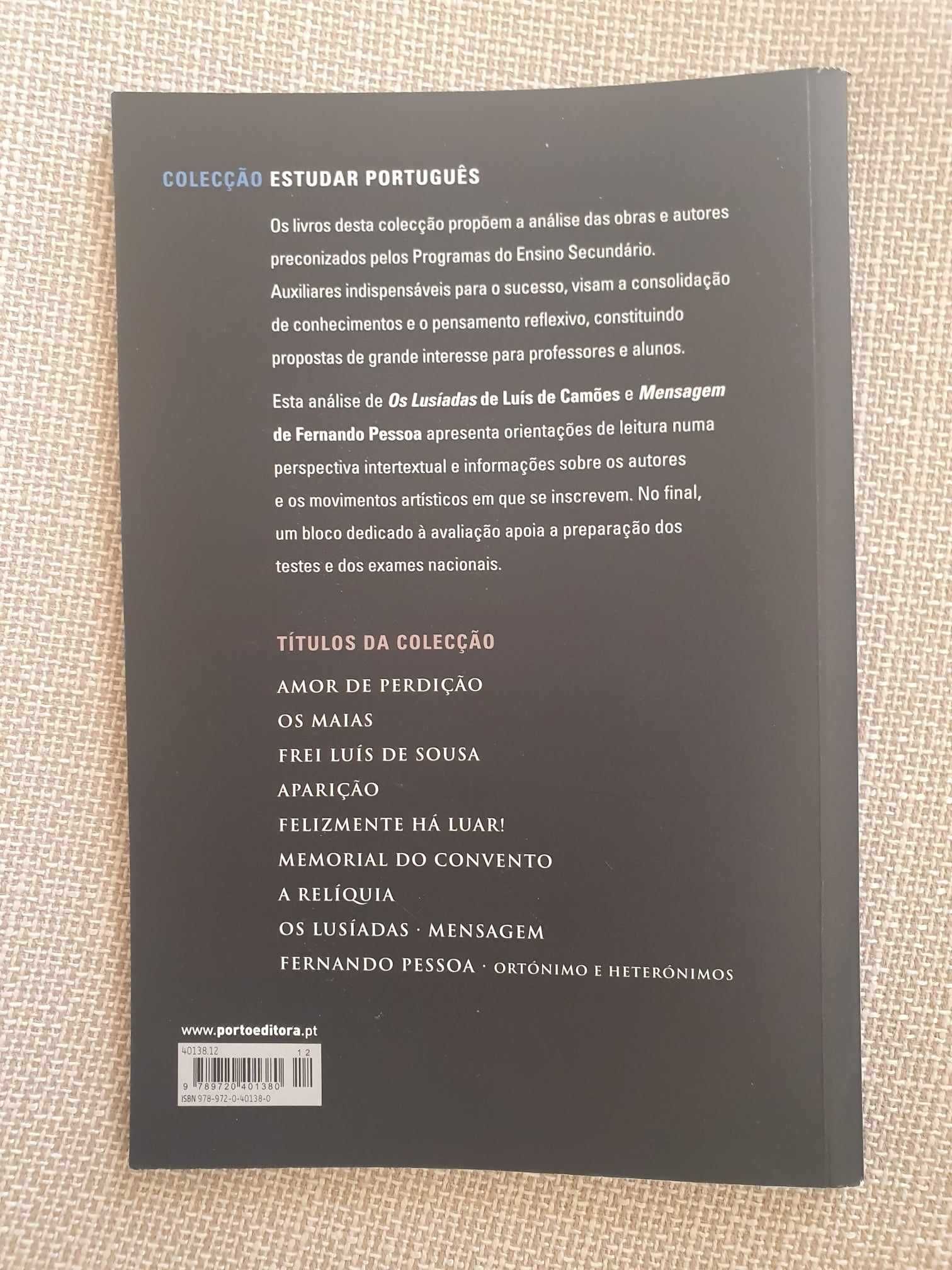 Livro  Análise das Obras  Os Lusíadas ( Camões ) e Mensagem (  Pessoa)