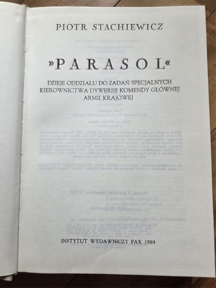 Jędrzej Tucholski Cichociemni i Piotr Stachiewicz Parasol