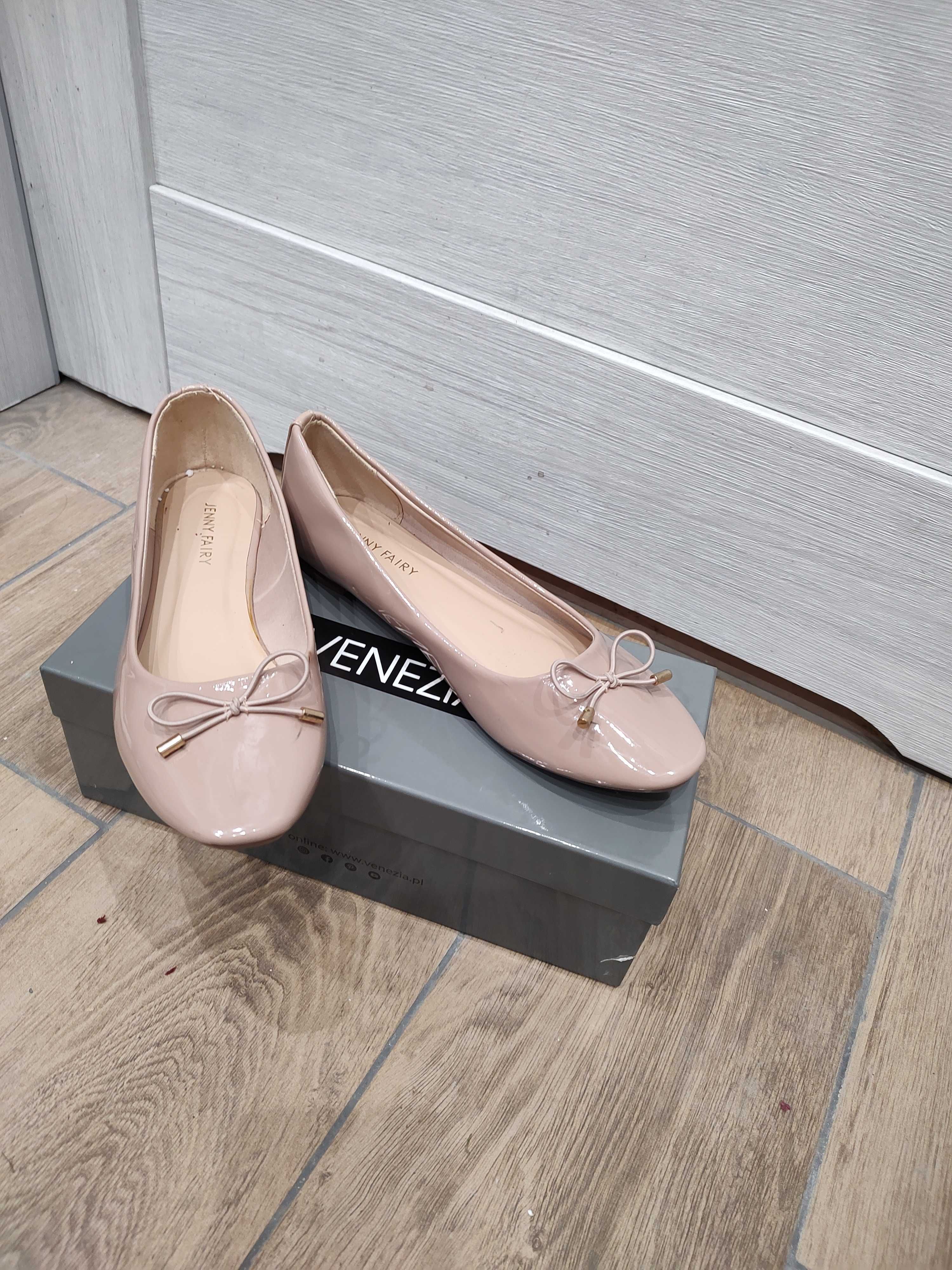 Buty damskie baleriny różowe 39 25,5 Jenny Fairy CCC
