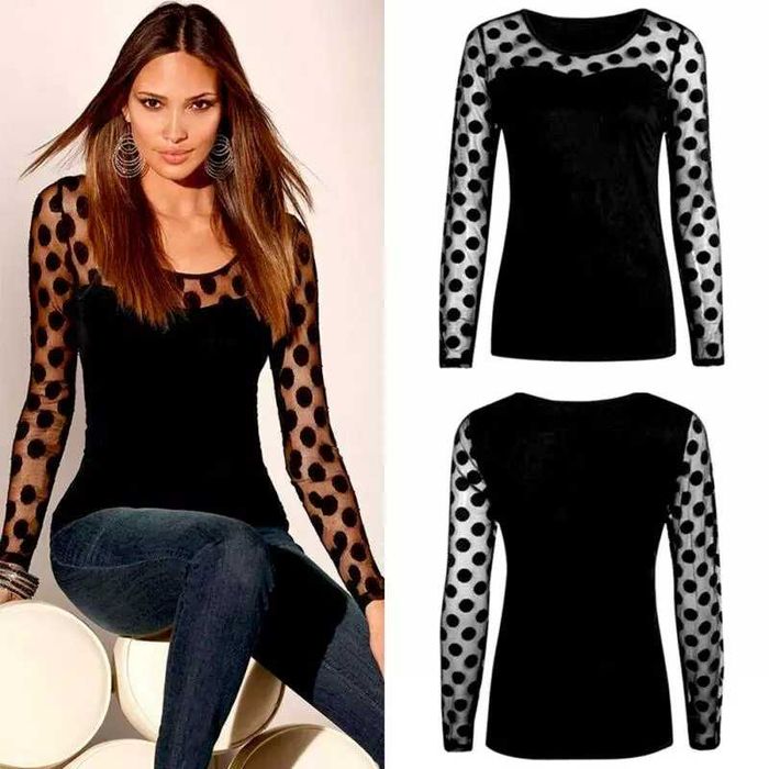 Top preto "ponto cheio" - novo!