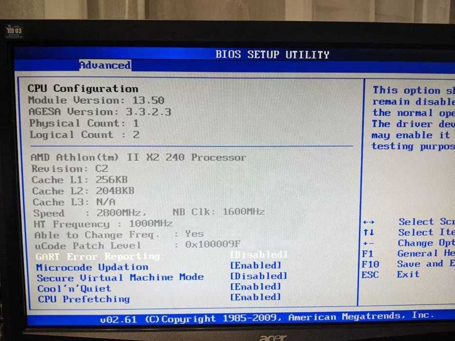 Процессор AMD Athlon(tm) II X2 240 Processor 2.80 GHz.