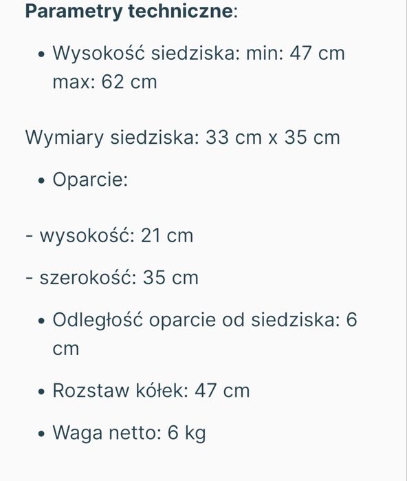Taboret kosmetyczny  SIODŁO z OPARCIEM
