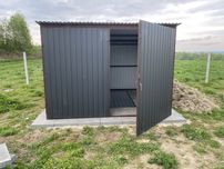 Garaż blaszany akryl 3x4 grafit mat, profil konstrukcja Producent