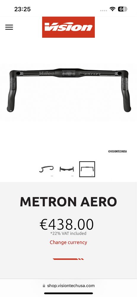Guiador carbono Vision Metron ACR aero topo de gama NOVO