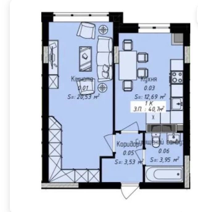 Нова квартира під чистовий ремонт