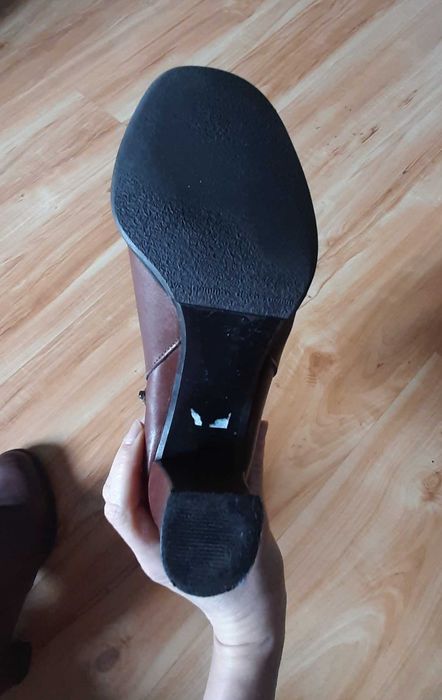 2 PARY:  Skórzane botki PAMAR rozm.38 + nowe baletki r.33