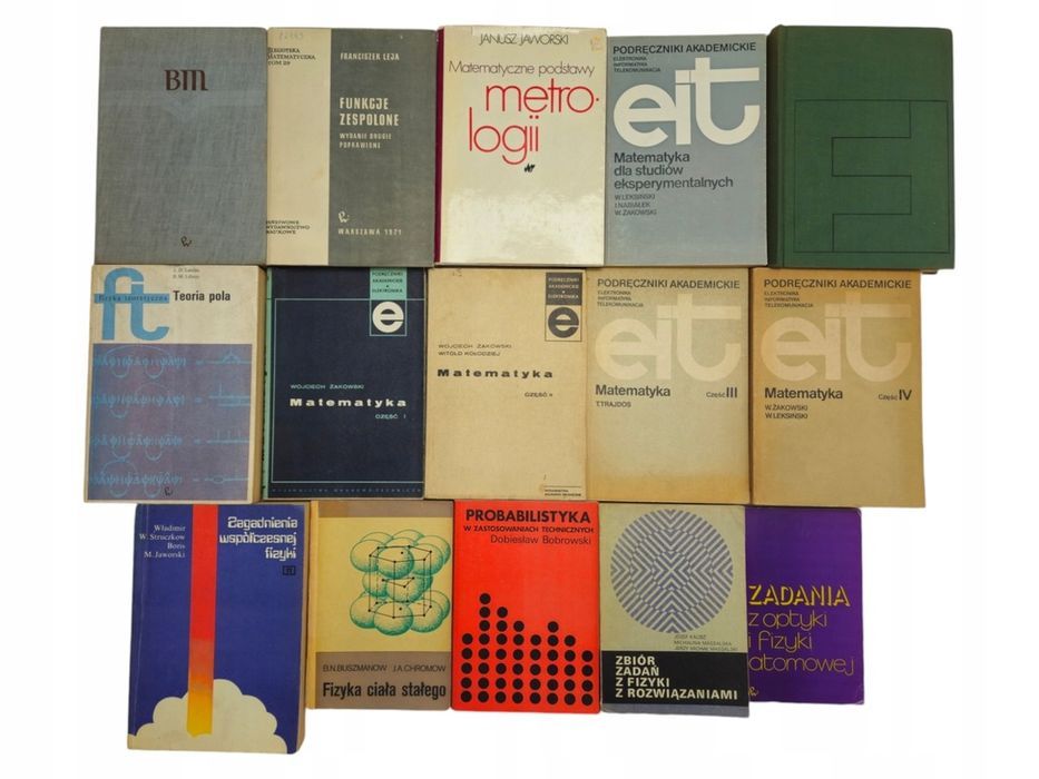 15x książki matematyka fizyka teoria pola optyka metrologia