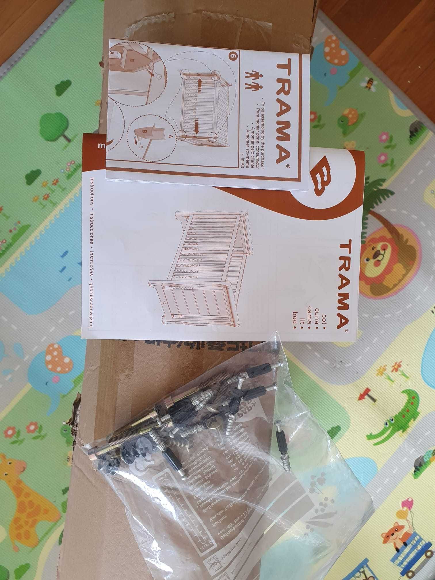 Berço Cama da Marca Trama Branco + Colchão Molas – Como Novo (170€)