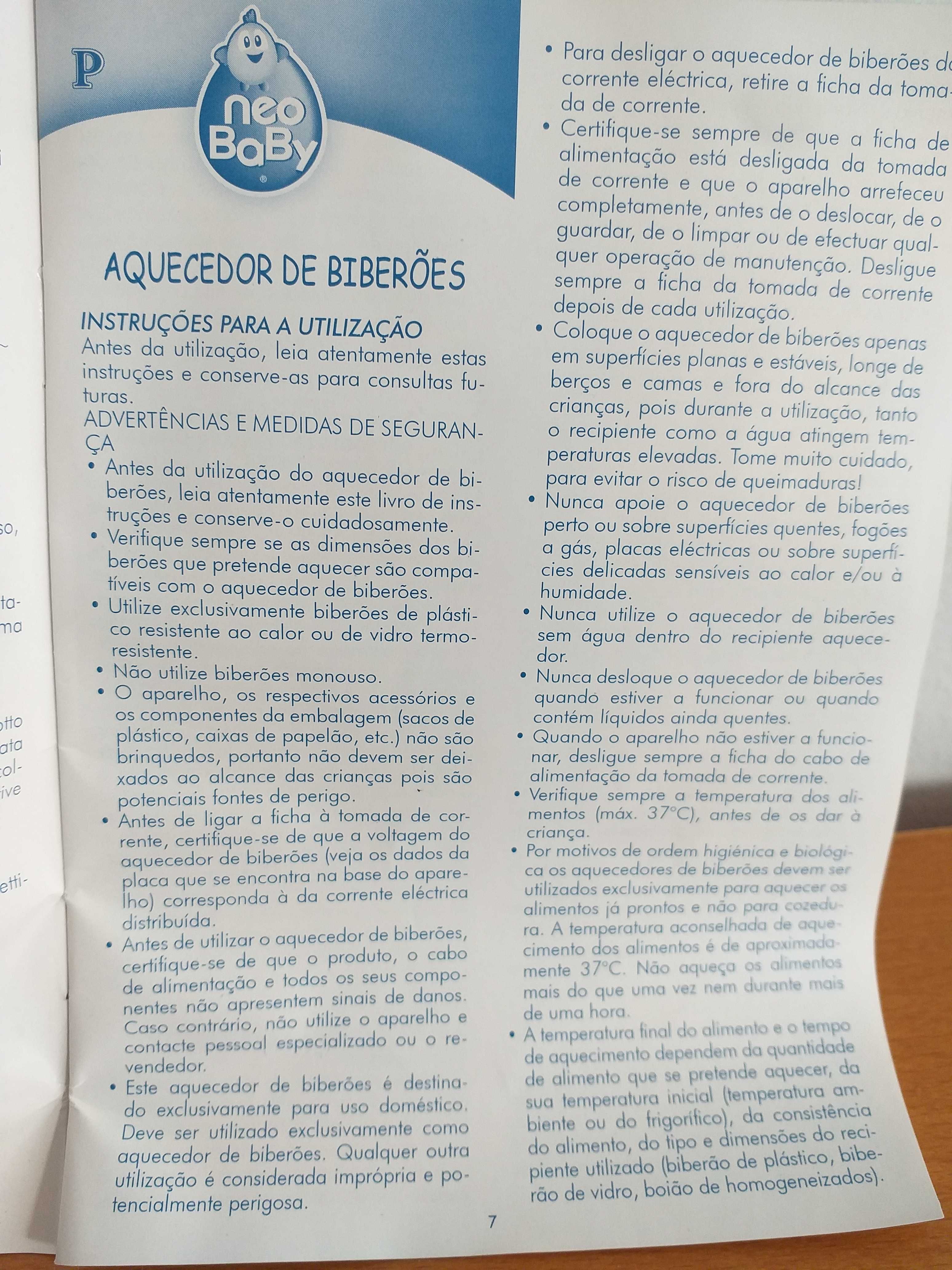 Aquecedor de biberões Neo Baby